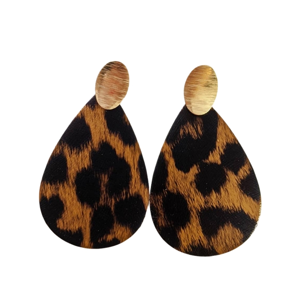 Leopard print teardrop earrings *Host Pick*